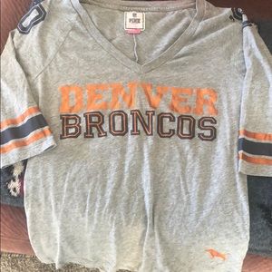 Victorias secret pink denver broncos 3/4 sleeve